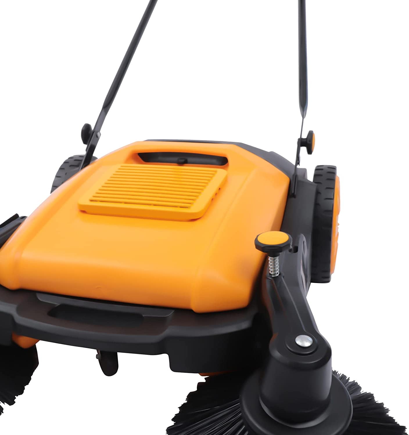 41" Hand Push Floor Sweeper Walk-Behind Outdoor W/ 55L Dust Container Capacity