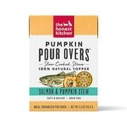 Angle View: The Honest Kitchen Pumpkin POUR OVERS Wet Toppers for Dogs (12 pack), 5.5oz - Salmon & Pumpkin Stew