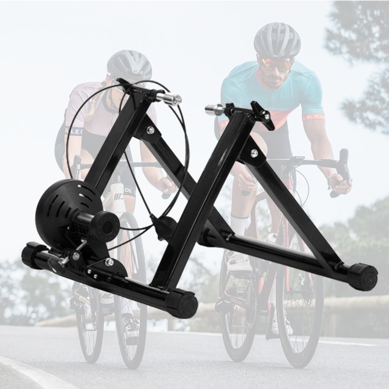 Alpcour Indoor Magnetic Bike Trainer Stand - Stainless Steel