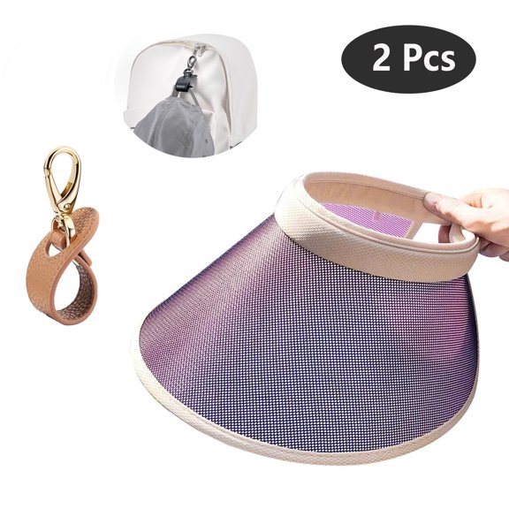 SkyAuks Sun Hats for Women with Hat Clip, Women's Empty Top Hat Discoloration Sun Cap, Wide Brim UPF 50 UV Protection Hiking Fishing Gardening Caps, Waterproof, Beige