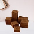 thumbnail image 5 of Segolike 6Pcs Wooden Display Stands Jewelry Racks Showcase Food Desktop Square Risers Wood Color, 5 of 8