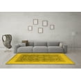 thumbnail image 3 of Ahgly Company Indoor Round Oriental Yellow Industrial Area Rugs, 3' Round, 3 of 4