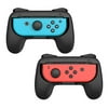 TALK WORKS Grips for Nintendo Switch Joycon Controller 2 Pack - Game Accessories Joy-Con Handheld Joystick Remote Control Holder Joy Con Kit - Black