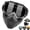 Black, variant on Detachable Full Face Goggle Mask, Anti-Fog & Impact Resistant Lens, Reusable Protective Shield for Construction, Woodworking, Grinding, Welding