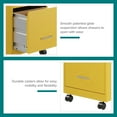 thumbnail image 6 of Space Solutions 18" Deep 2 Drawer Mobile Letter Width Vertical File Cabinet, Yellow, 6 of 15