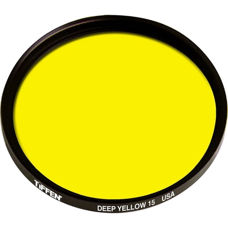 Tiffen 77mm #15 Glass Filter - Dark Yellow