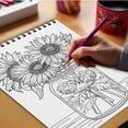 thumbnail image 5 of Netecom Flowers in Jar Coloring Book for Adults, Spiral Bound, Soft Cover, 5 of 6
