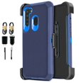 thumbnail image 1 of Value Pack ! for Samsung Galaxy A21 Phone Case 360° Cover Built In Screen Protector Clip Kickstand Holster Hybrid Shock Bumper (Blue), 1 of 4