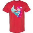 thumbnail image 3 of Inktastic Cute Mermaid, Little Mermaid, Pink Hair, Dolphin T-Shirt, 3 of 5