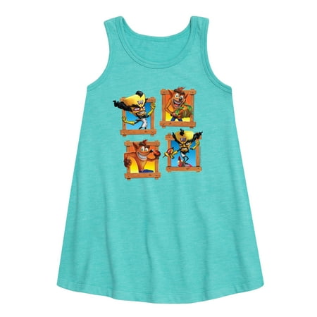 

Crash Bandicoot - Crash Cortex Frames - Toddler and Youth Girls A-line Dress