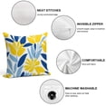 thumbnail image 3 of Yellow Blue Pioneer Flower Pillow Covers,Yellow Blue Pioneer Flower Throw Pillow Covers 18"×18" ,Living Room Sofa Couch Pillow Covers,Decorative Pillow Covers, 3 of 7