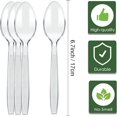 thumbnail image 2 of 100PCS Plastic Spoons, PILZUME 6.7 Inch Reusable Plastic Spoons, Durable Extra Heavyweight Transparent and Robust Cutlery Sets for Party Picnic Barbecue Restaurant Dinner Family Gatherings, 2 of 7