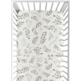 thumbnail image 4 of Sweet Jojo Designs Botanical Ivory Beige Taupe and White Fitted Crib Sheets 2 Piece Set, 4 of 6