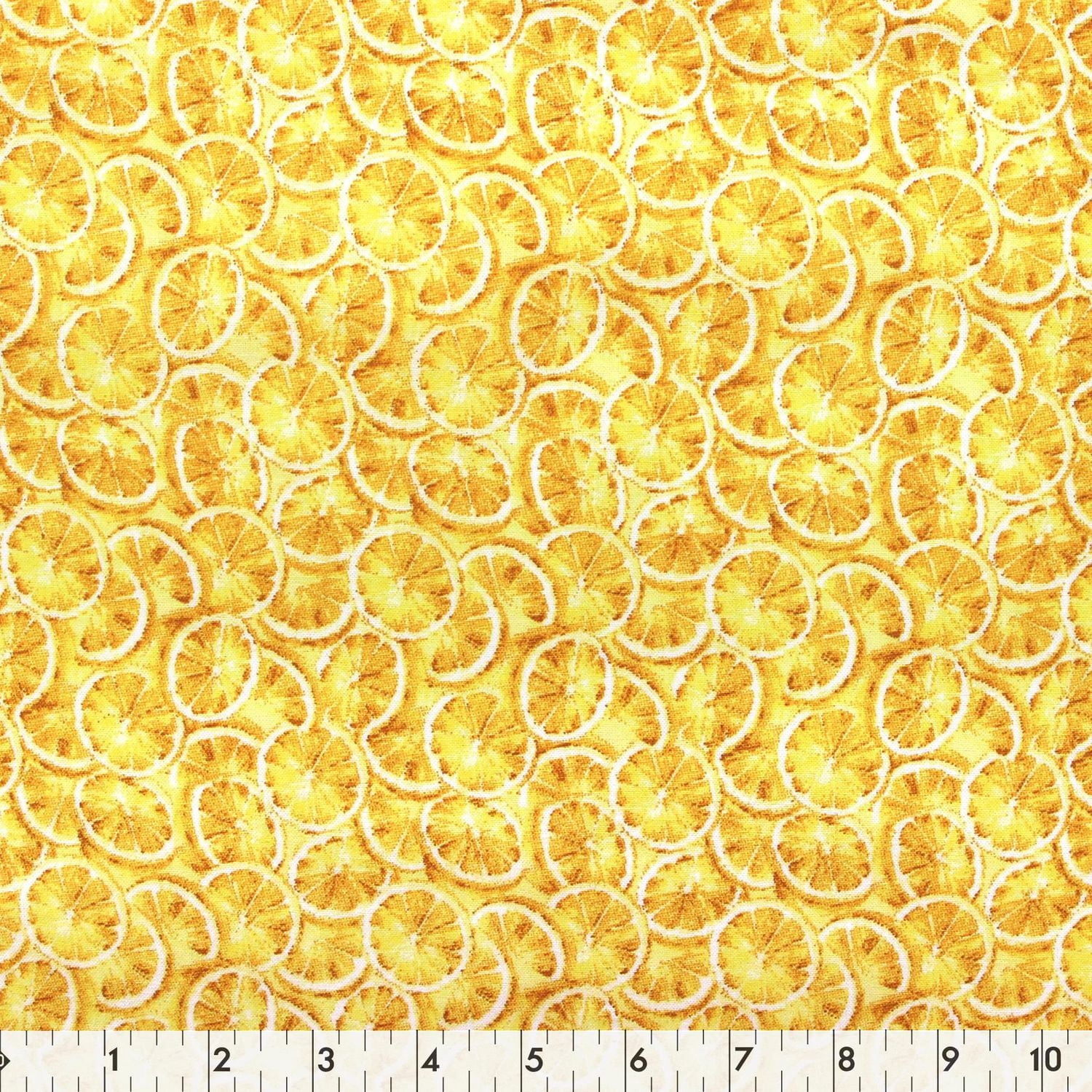 Fabric Creations Yellow Lemonade Lemon Slices Fat Quarter Pre-Cut Fabric - 18" x 21" / 45cm x 53cm
