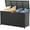 Black, variant on Outdoor Storage Box 125 Gallon Large Deck Boxes Waterproof Wicker Patio Bin for Toy Pool Garden Cushion