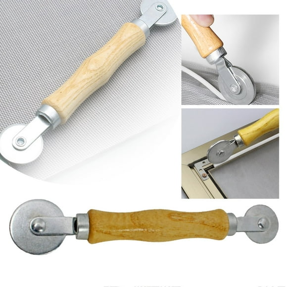 Nomeni Screen Rolling Tool Screen Roller Tool For Installing Window And Door Screens Wooden Handle And Wheel