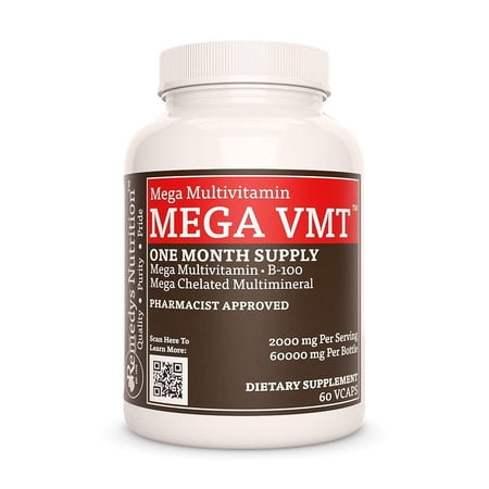 Mega VMT™ | Daily Multivitamin | 1,000 mg, 60 Vegan Capsules Dietary Supplement