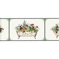 thumbnail image 5 of TRIMZ Vintage Floral Bathtub Wallpaper Border, Non-Woven, 15 ft x 6.87 in, 5 of 6