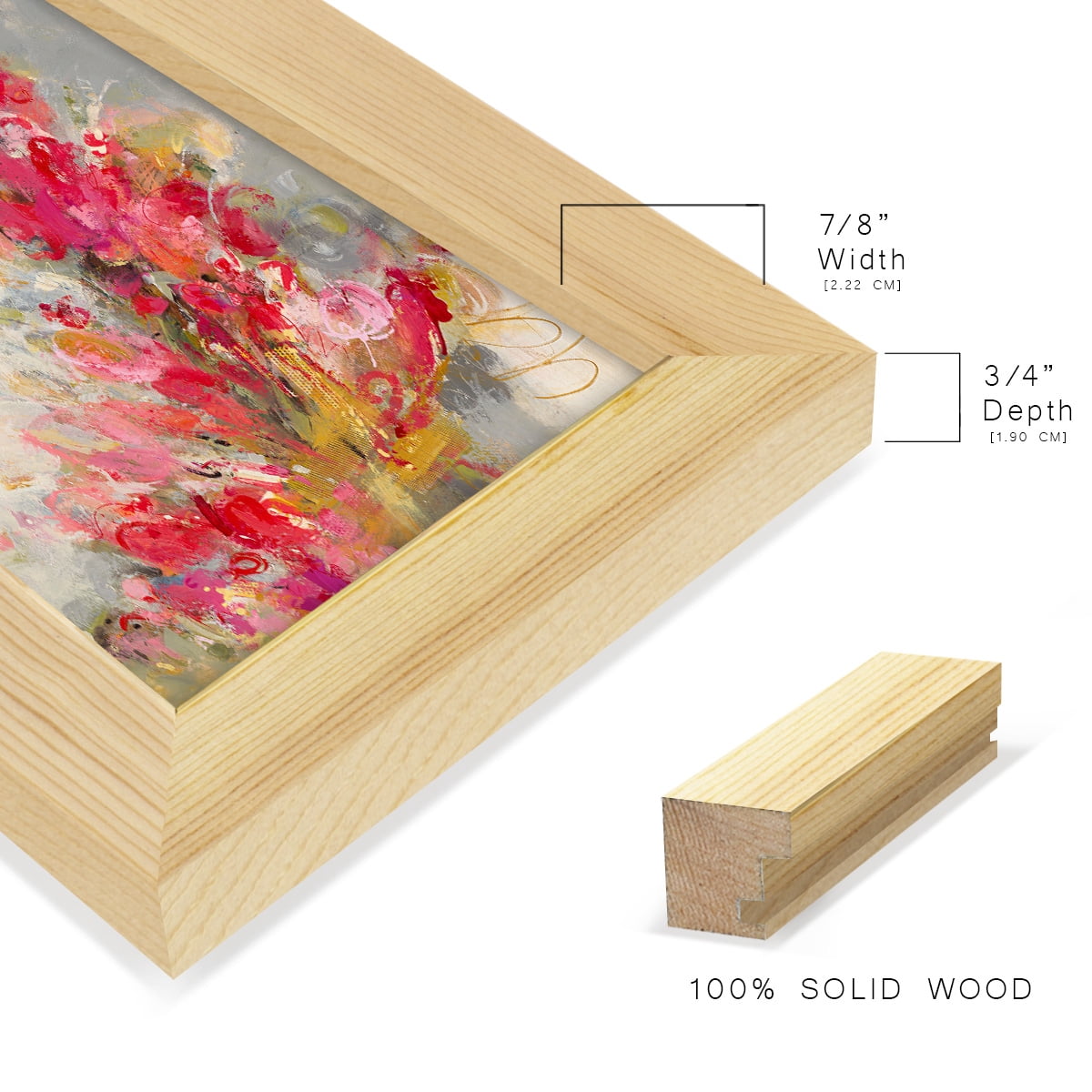 Flip Side - Framed Print w/glass - Natural Wood