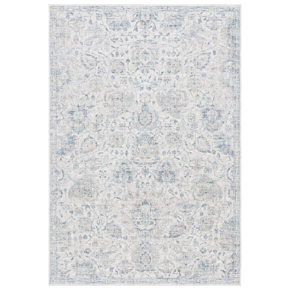 SAFAVIEH Hunter Tamaya Abstract Polyester Area Rug, Ivory/Dark Grey/Sage, 8' x 10'