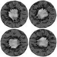 thumbnail image 2 of Shower Caps,Bat Silhouette Halloween Pattern Waterproof Shower Cap for Women 4 Pieces,Double Reusable Hair Cover for Shower PEVA Elastic Stretch Hem, 2 of 7