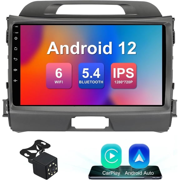 2 64G 9 inch Android 14 Car Stereo for KIA Sportage 3 2010-2016 IPS Touchscreen Screen Car Radio with Carplay & Android Auto Support Backup Camera GPS FM Navi BT SWC