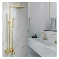 thumbnail image 3 of Rainfall Shower Sets Faucet Mixer Tap With Tub Faucet Brass Luxury Brushed Gold Bath &amp; Shower Faucet Set Bathtub Faucet, 3 of 7