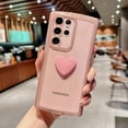 thumbnail image 3 of Compatible with Samsung Galaxy S22 Ultra Phone Case Women Cute 3D Love Heart Case Camera Lens Protection Soft Silicone Shockproof Clear Case for Galaxy S22 Ultra 5g 6.8 inch (Pink), 3 of 6