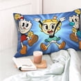thumbnail image 6 of Cuphead Mugman Chalice Pillowcase Cushion Pillow Covers With Hidden Zipper Pillow Case Decor For Bed Dorm Sofa Couch Car 14"x20", 6 of 8