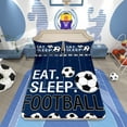 thumbnail image 2 of Erosebridal Football Soccer Bed Sheets Set Full Size, Sport Themed Bedding Full Size, 4pcs (Top Sheet, Fitted Sheet, Pillowcase), 2 of 6