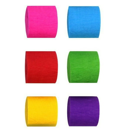 Raindrops 12Pack Crepe Paper Streamer Assorted Color Party Decorations for Birthday Wedding Concert Festivals 9m Roll