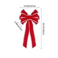 thumbnail image 3 of RBCKVXZ Velvet Ribbon Christmas Red Swallowtail Bow Decoration Wires Trims Flocking Bow, 3 of 6
