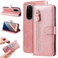 thumbnail image 4 of Estuche de Cuero PU con Cierre para Xiaomi Poco M7 4G , Funda Protectora con Billetera y Correa, 4 of 5