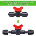 thumbnail image 2 of 10PCS Drip Irrigation Switch Valve for 16mm Drip Tubing Barbed Locking Fitting Gate Valves,Black, 2 of 5