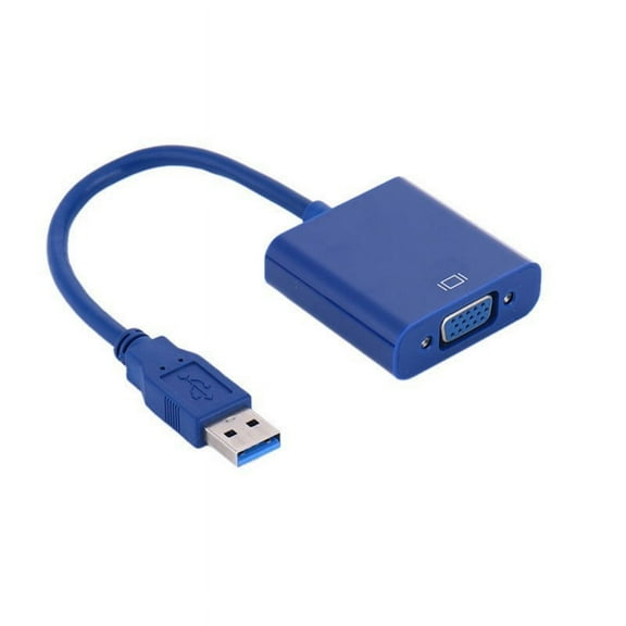 USB to VGA Adapter, USB 3.0/2.0 to VGA Adapter Multi-Display Video Converter- PC Laptop Windows 7/8/8.1/10,Desktop, Laptop, PC, Monitor, Projector, HDTV, Chromebook.(Blue)
