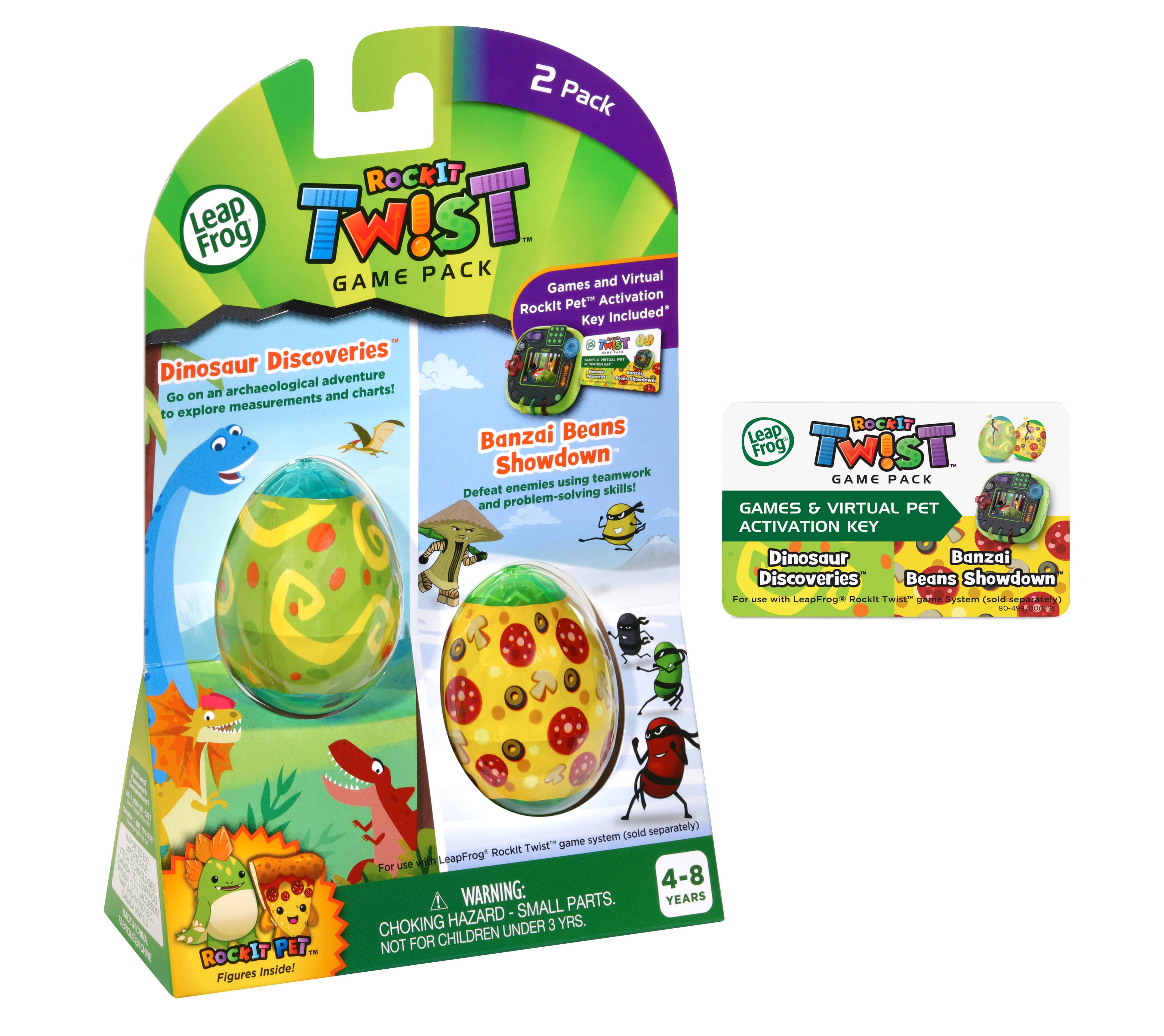 LeapFrog RockIt Twist Dinosaur Discoveries and Banzai Beans Showdown Packs