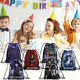 thumbnail image 3 of 12 Pcs Wednesday Candy Drawstring Bag Drawstring Goodie Favor Bags for Boys and Girls Movie Theme Birthday Party Decorations 27x34cm﻿, 3 of 5