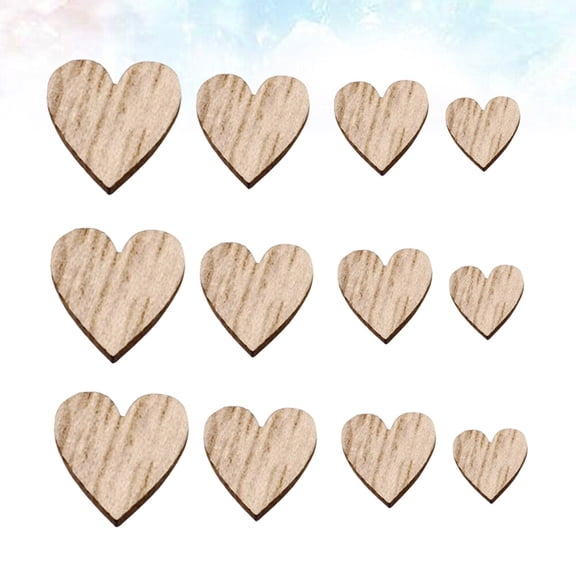 FELTECHELECTR 200Pcs Unfinished Wood Hearts Heart Cutouts For Crafts Diy Projects Wedding Decorations Handmade Enthusiasts