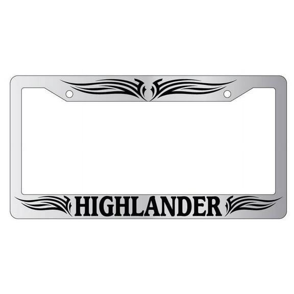Highlander Tribal 1 Chrome Plastic License Plate Frame