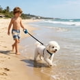 thumbnail image 6 of Retractable Dog Leash – Extendable up to 16.4 FT, Heavy Duty Nylon Tape, No-Tangle, One-Handed Brake & Lock, for Small to X-Large Dogs up to 110 lbs (Blue), 6 of 7