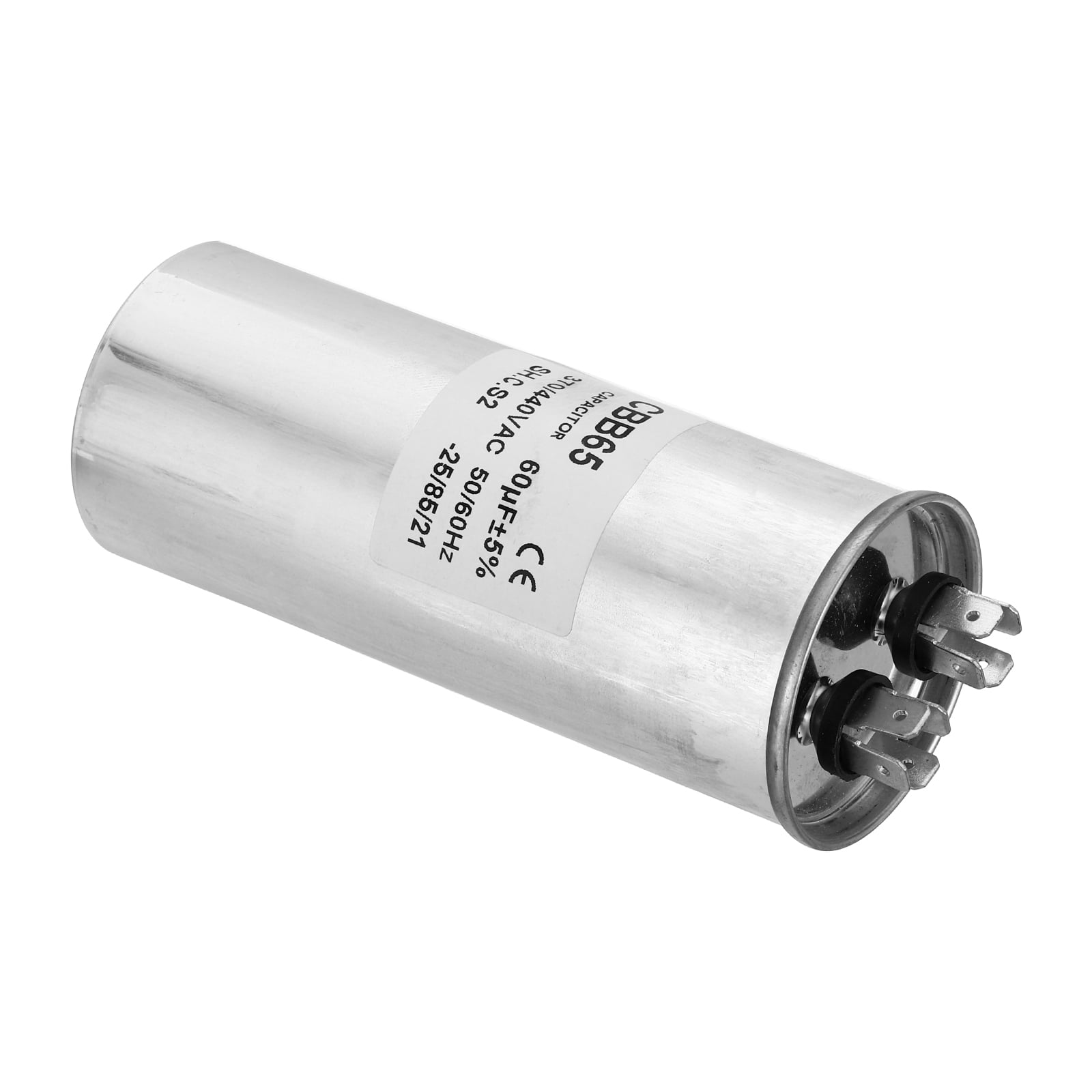 Uxcell CBB65 60uF Run Capacitor,60mfd 1Pcs AC 370/440V Aluminum Case with 2 Terminal