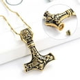 thumbnail image 3 of Cremation Jewelry for Ashes Norse Viking Thor's Hammer Talisman Necklace, Vintage Jewelry Nordic Viking Vegvisir Mjolnir Celtic Knot Urn Necklace Memorial Pendant for Ashes Holder Keepsake Jewelry, 3 of 5