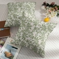 thumbnail image 7 of Sage Green Floral Block Print Pillow Covers 16x16 Set of 2 Vintage Flower Decorative Throw Pillows Outdoor Rustic Farmhouse Pillowcases Cushion Case Decor for Home Sofa Couch Bed, 7 of 7