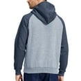 thumbnail image 4 of Satankud Men's Pullover Hoodies Plaid Jacquard Color Block Long Sleeve Casual Hooded Sweatshirts with Kanga Pockets Lightgrey/Grey S, 4 of 8