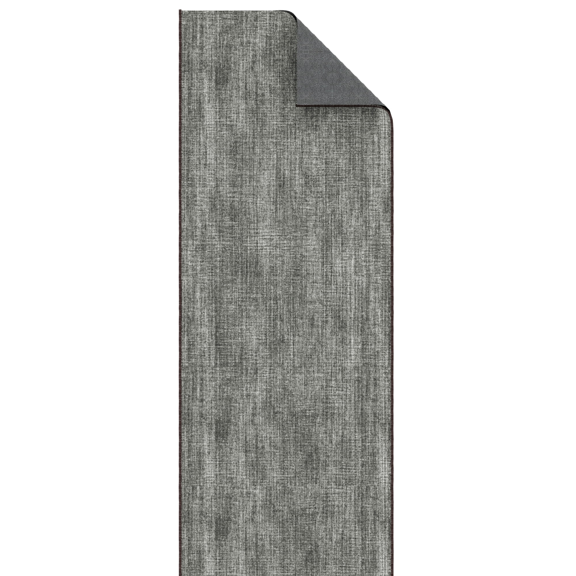Ottomanson Aisle Runner Rug 1'10.5" x 29' Soft Non-Slip Indoor Rug, Solid Brown