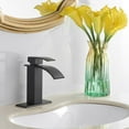 thumbnail image 2 of Modern Single-Handle Waterfall Bathroom Faucet Chrome With Pop UpDrain Polished, Chrome Finish, 2 of 5