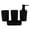Black, variant on Modern Bathroom Accessories Set 4 Piece Press Bottle Toothbrush Organized Plastic Storage