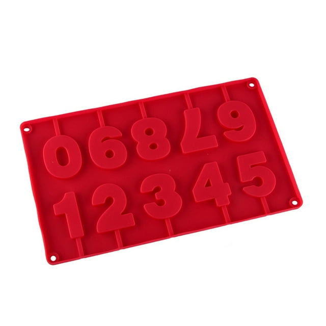 Fiudx Molde de Chocolate con Forma de Número, Diseño Flexible Antiadherente, Apto para Microondas y Congelador, Fácil de Limpiar, Herramienta para Hornear, Ideal para Postres de Cumpleaños, Tamaño 29