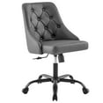 thumbnail image 1 of Modway Distinct Faux Leather Tufted Office Swivel Chair in Black and Gray, 1 of 10