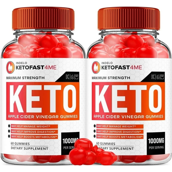 2 Pack KetoFast4Me ACV Gummies Advanced, KetoFast 4 Me ACV Gummies Apple Cider Vinegar Keto Fast 4 Me ACV Gummies Keto Fast4Me Gummies Reviews Vitamin B12 Keto acv, 1000mg 120 Gummies